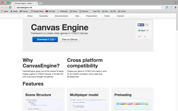 best HTML5 and javascript game engine libraries - canvas-engine
