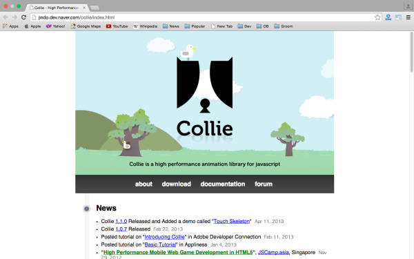 best HTML5 and javascript game engine libraries - collie