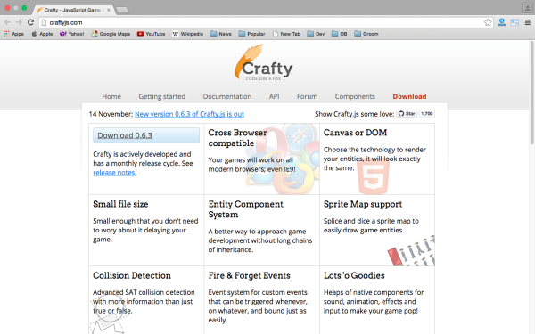 best HTML5 and javascript game engine libraries - crafty