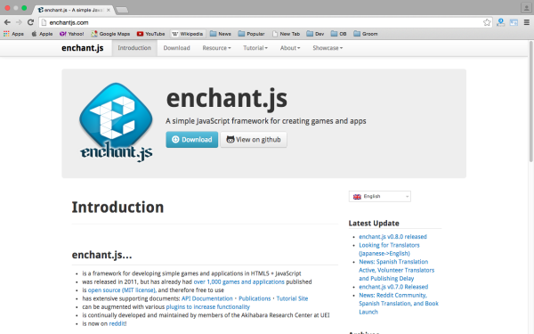 best HTML5 and javascript game engine libraries enchantjs