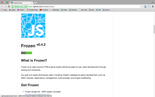 best HTML5 and javascript game engine libraries frozen