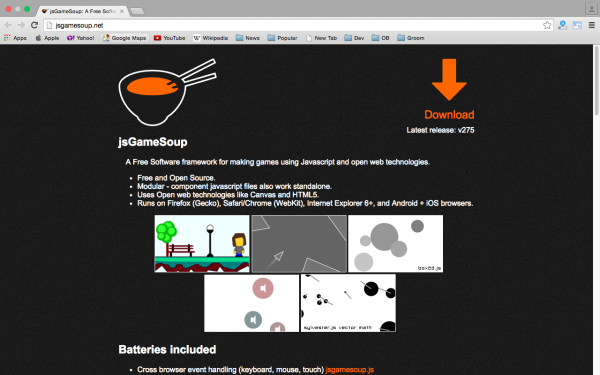 best HTML5 and javascript game engine libraries jsgameoup